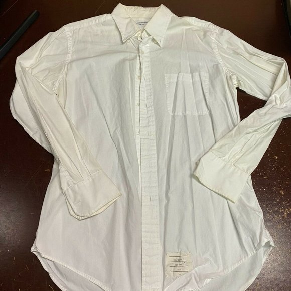 Thom Browne Long Sleeves Button Down Shirt Size 4 - Picture 1 of 3
